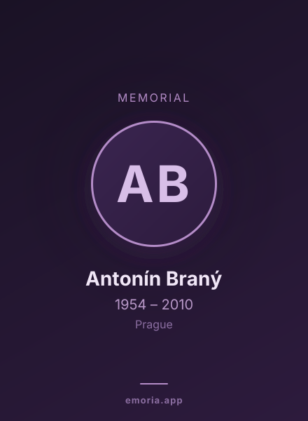Memorial portrait of Antonín Braný