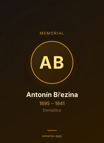 Memorial portrait of Antonín Březina