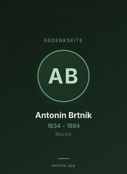 Gedenkportrait von Antonín Brtník