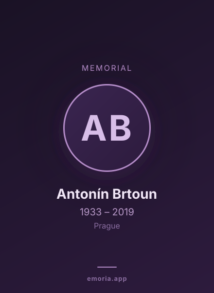 Memorial portrait of Antonín Brtoun