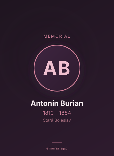 Memorial portrait of Antonín Burian