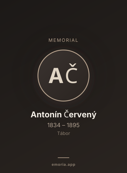 Memorial portrait of Antonín Červený
