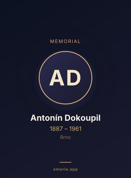 Memorial portrait of Antonín Dokoupil