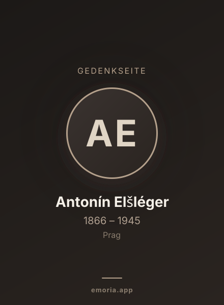 Gedenkportrait von Antonín Elšléger