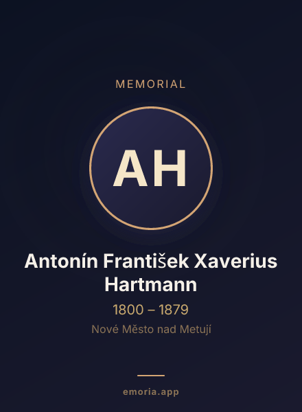 Memorial portrait of Antonín František Xaverius Hartmann