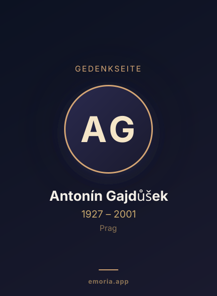Gedenkportrait von Antonín Gajdůšek