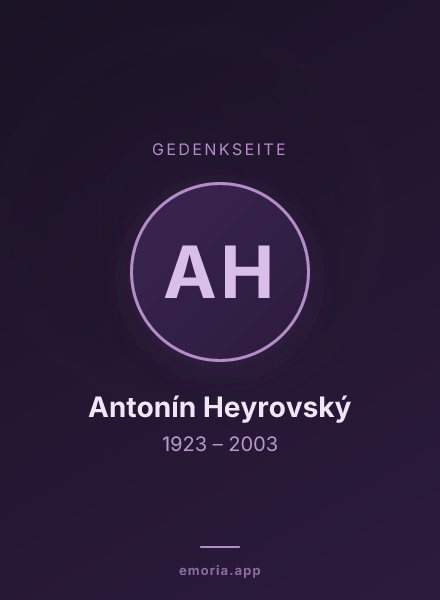 Gedenkportrait von Antonín Heyrovský