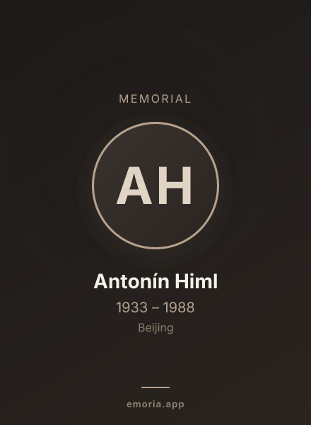 Memorial portrait of Antonín Himl