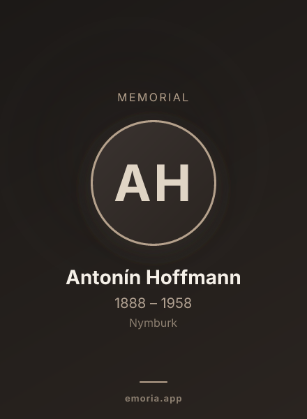 Memorial portrait of Antonín Hoffmann