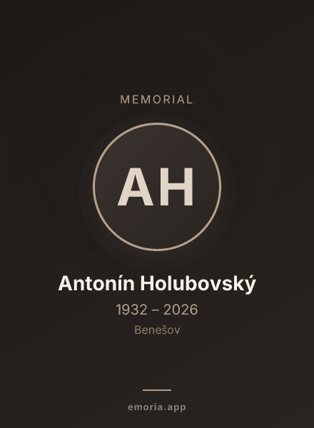 Memorial portrait of Antonín Holubovský