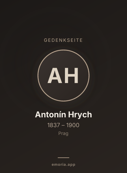 Gedenkportrait von Antonín Hrych