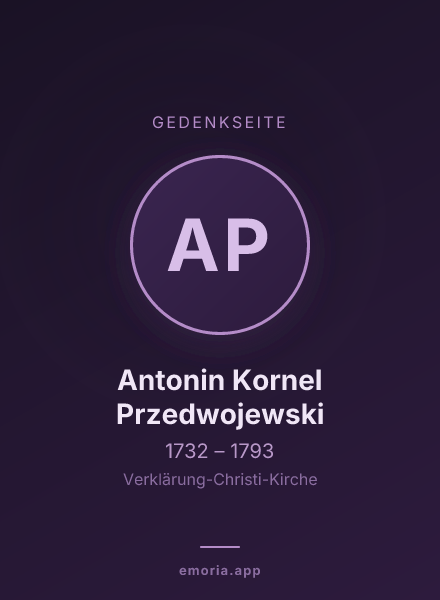 Gedenkportrait von Antonin Kornel Przedwojewski