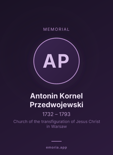 Memorial portrait of Antonin Kornel Przedwojewski