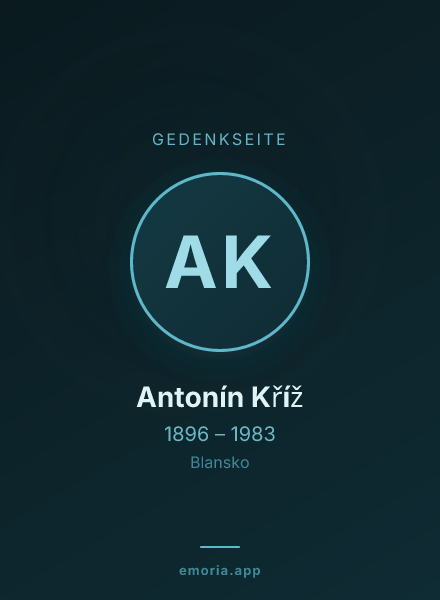 Gedenkportrait von Antonín Kříž