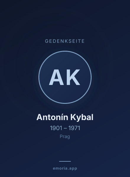 Gedenkportrait von Antonín Kybal