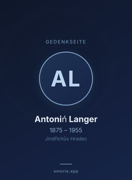 Gedenkportrait von Antoniń Langer
