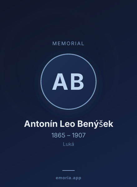 Memorial portrait of Antonín Leo Benýšek