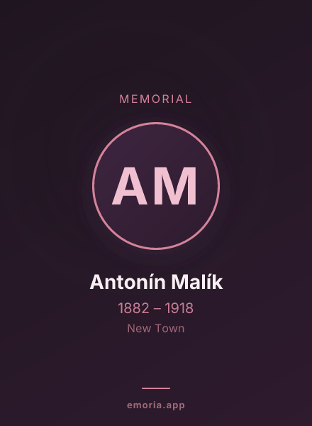 Memorial portrait of Antonín Malík