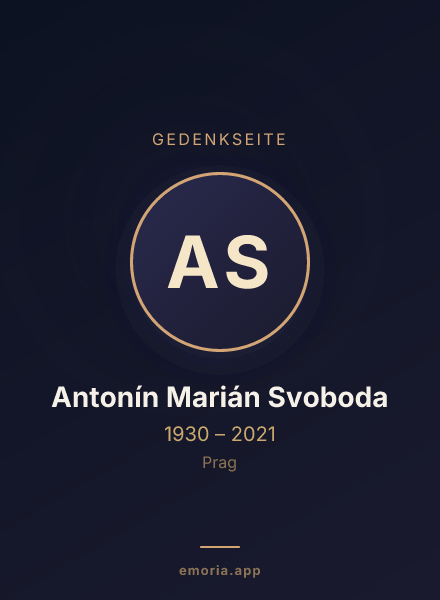 Gedenkportrait von Antonín Marián Svoboda