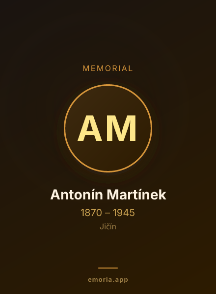 Memorial portrait of Antonín Martínek