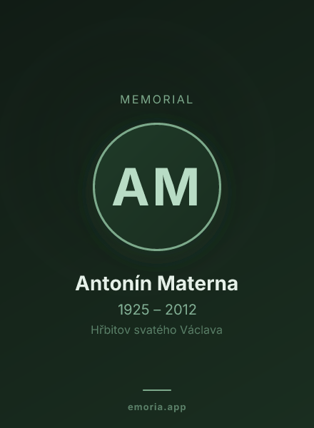 Memorial portrait of Antonín Materna