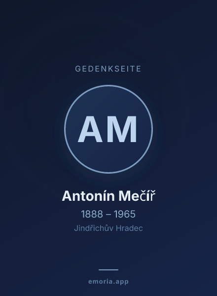 Gedenkportrait von Antonín Mečíř