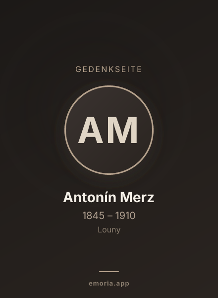 Gedenkportrait von Antonín Merz