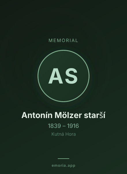Memorial portrait of Antonín Mölzer starší