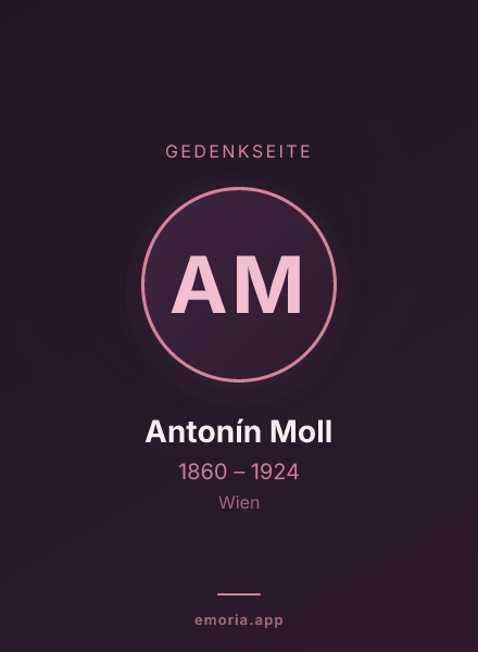 Gedenkportrait von Antonín Moll