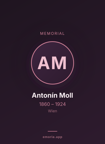 Memorial portrait of Antonín Moll