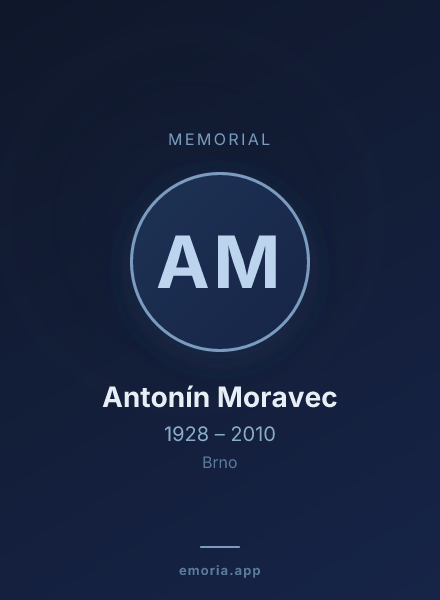 Memorial portrait of Antonín Moravec
