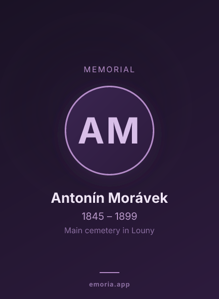 Memorial portrait of Antonín Morávek