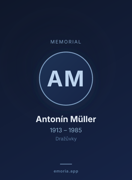 Memorial portrait of Antonín Müller