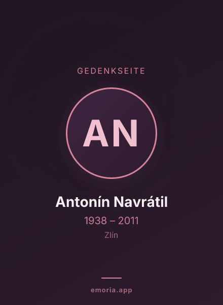 Gedenkportrait von Antonín Navrátil
