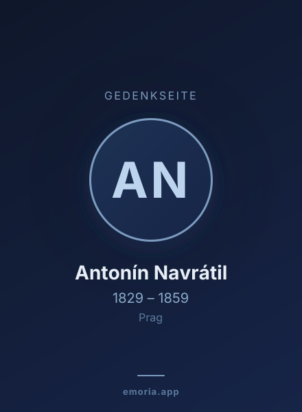 Gedenkportrait von Antonín Navrátil