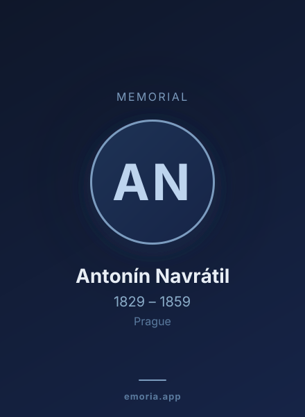 Memorial portrait of Antonín Navrátil