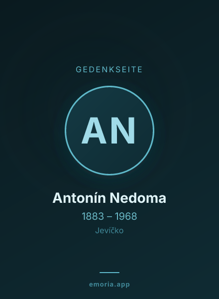 Gedenkportrait von Antonín Nedoma