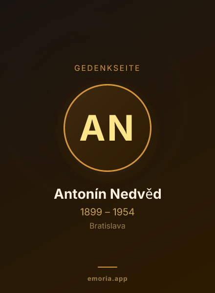Gedenkportrait von Antonín Nedvěd