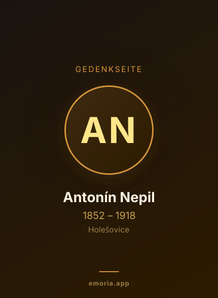 Gedenkportrait von Antonín Nepil