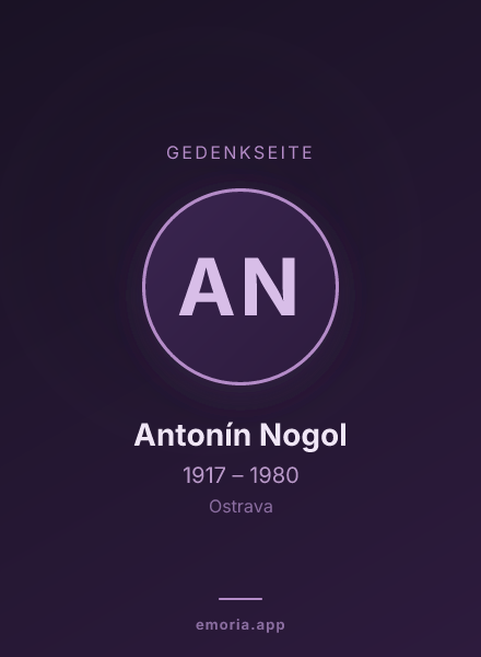 Gedenkportrait von Antonín Nogol