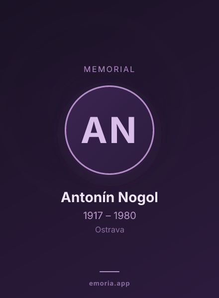 Memorial portrait of Antonín Nogol