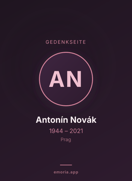 Gedenkportrait von Antonín Novák