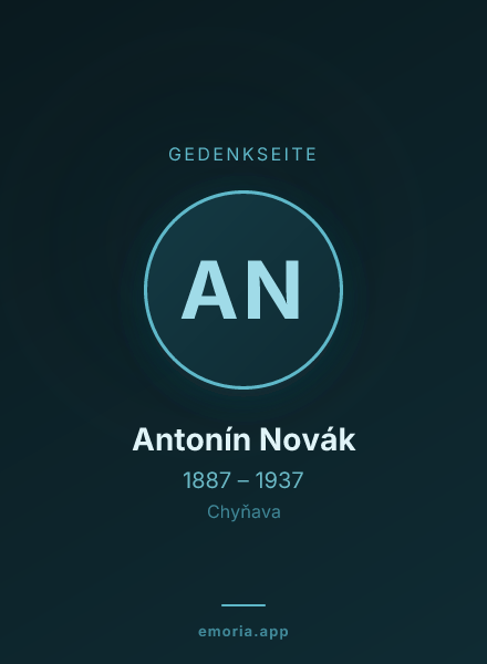 Gedenkportrait von Antonín Novák