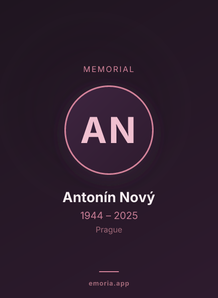 Memorial portrait of Antonín Nový