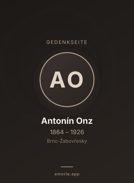 Gedenkportrait von Antonín Onz
