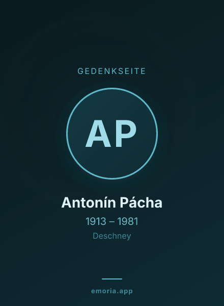 Gedenkportrait von Antonín Pácha