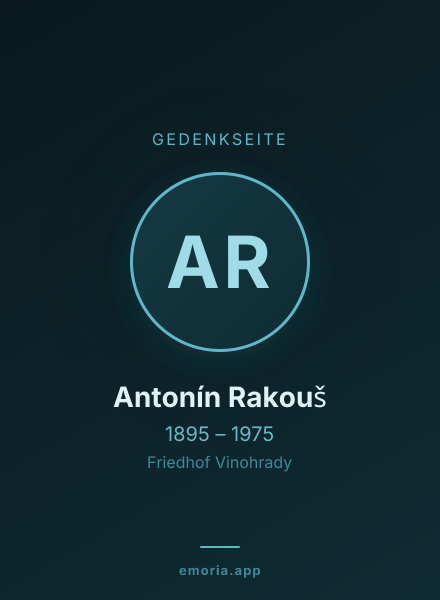 Gedenkportrait von Antonín Rakouš