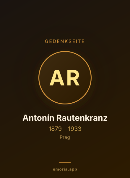 Gedenkportrait von Antonín Rautenkranz