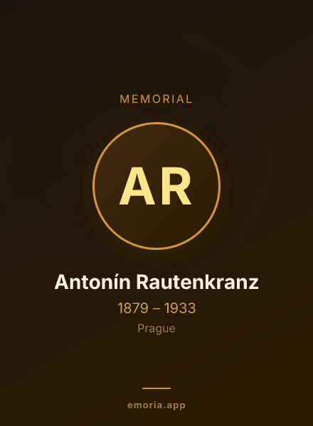 Memorial portrait of Antonín Rautenkranz