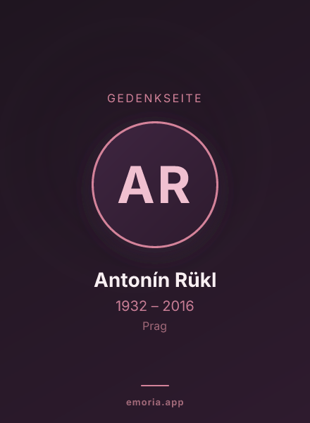 Gedenkportrait von Antonín Rükl